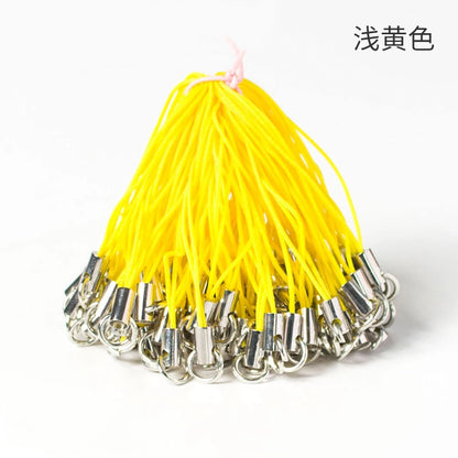 Polyester Iron Aluminum Phone Strap 58mm Colorful 100pcs 17