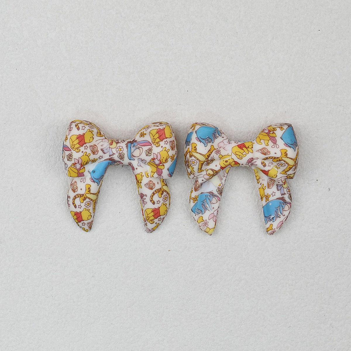 3D Printed Bow Shape Silicone Beads Colorful Pattern 10pcs - 9