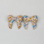 3D Printed Bow Shape Silicone Beads Colorful Pattern 10pcs - 9