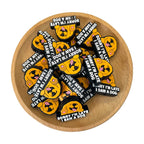 Silicone Focal Beads Dog Sorry I'm Late Quote Tongue Out 20pcs 2