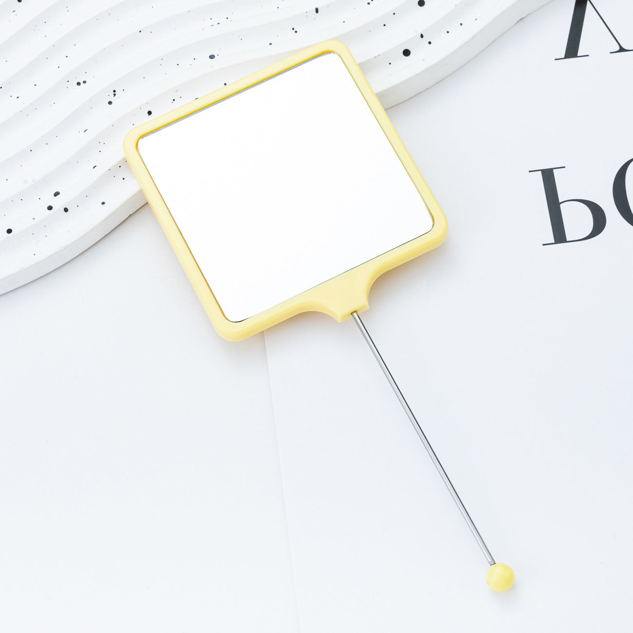 Beadable Plastic Mirrors Handheld Square