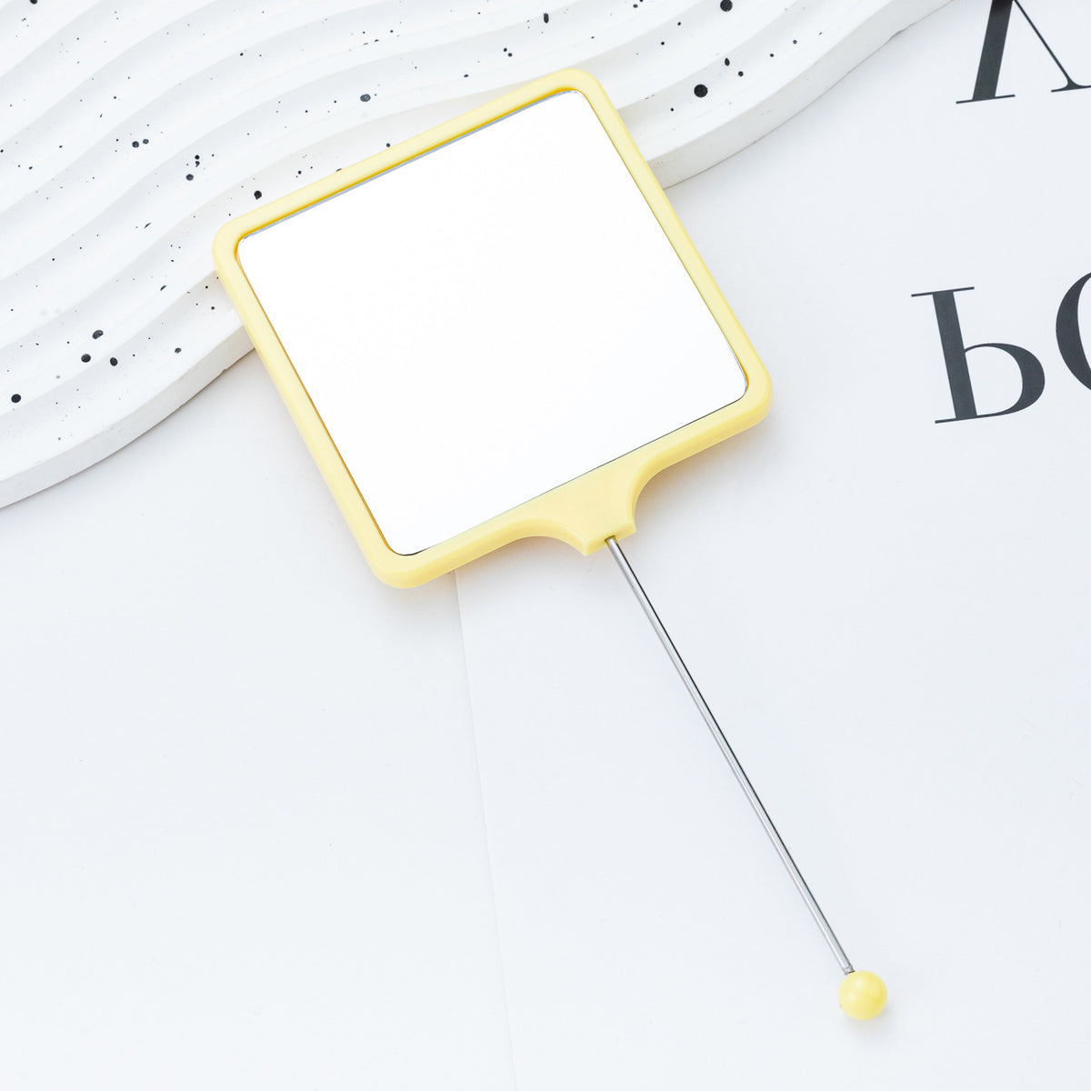 Beadable Plastic Mirrors Handheld Square