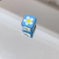 Tiny Flower Square Acrylic Beads 14mm Diagonal Hole 10pcs 4