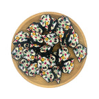 Silicone Focal Beads Halloween Daisy Ghost Holding Peace Sign 20pcs 2