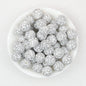 15mm Black and White Patterned Silicone Round Beads 50pcs - Stethoscope