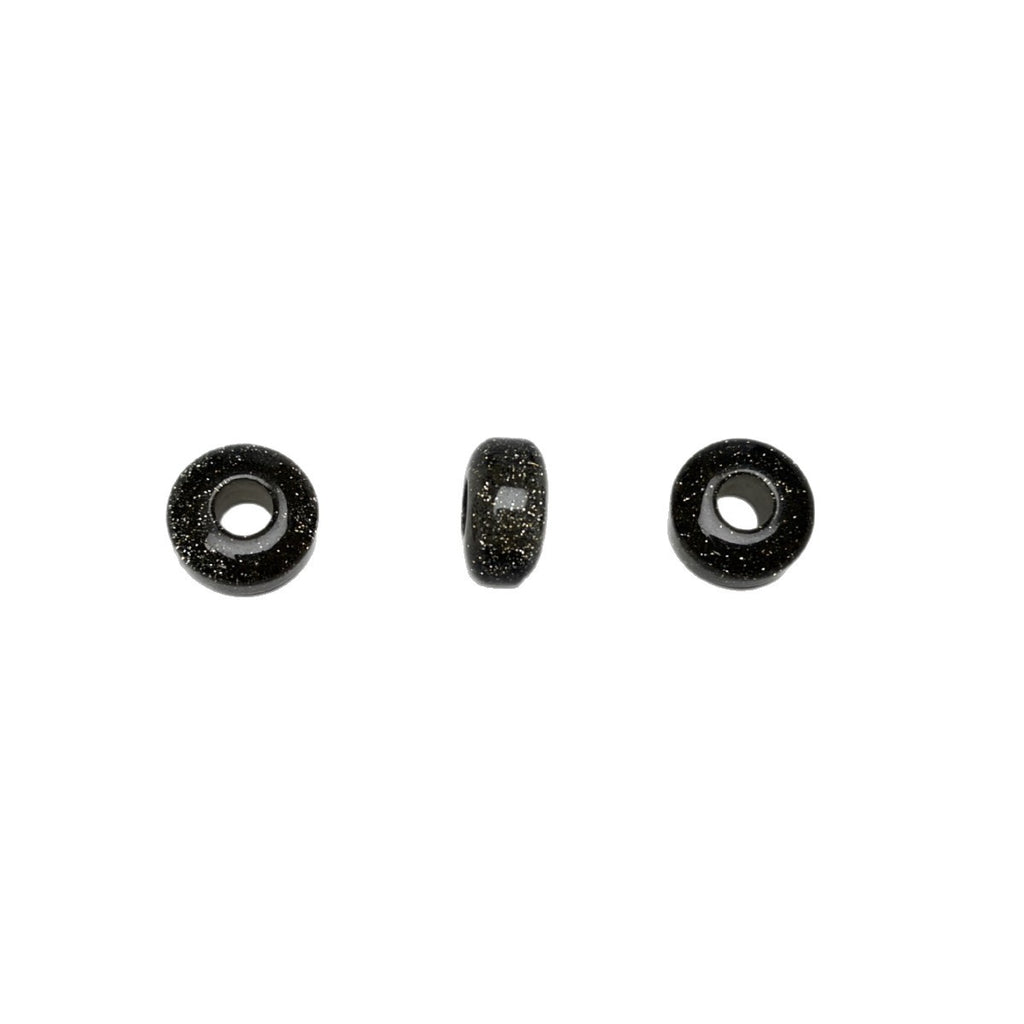 Glitter Resin Donut Spacer Beads 14x7.5mm Hole 5mm 100pcs 5