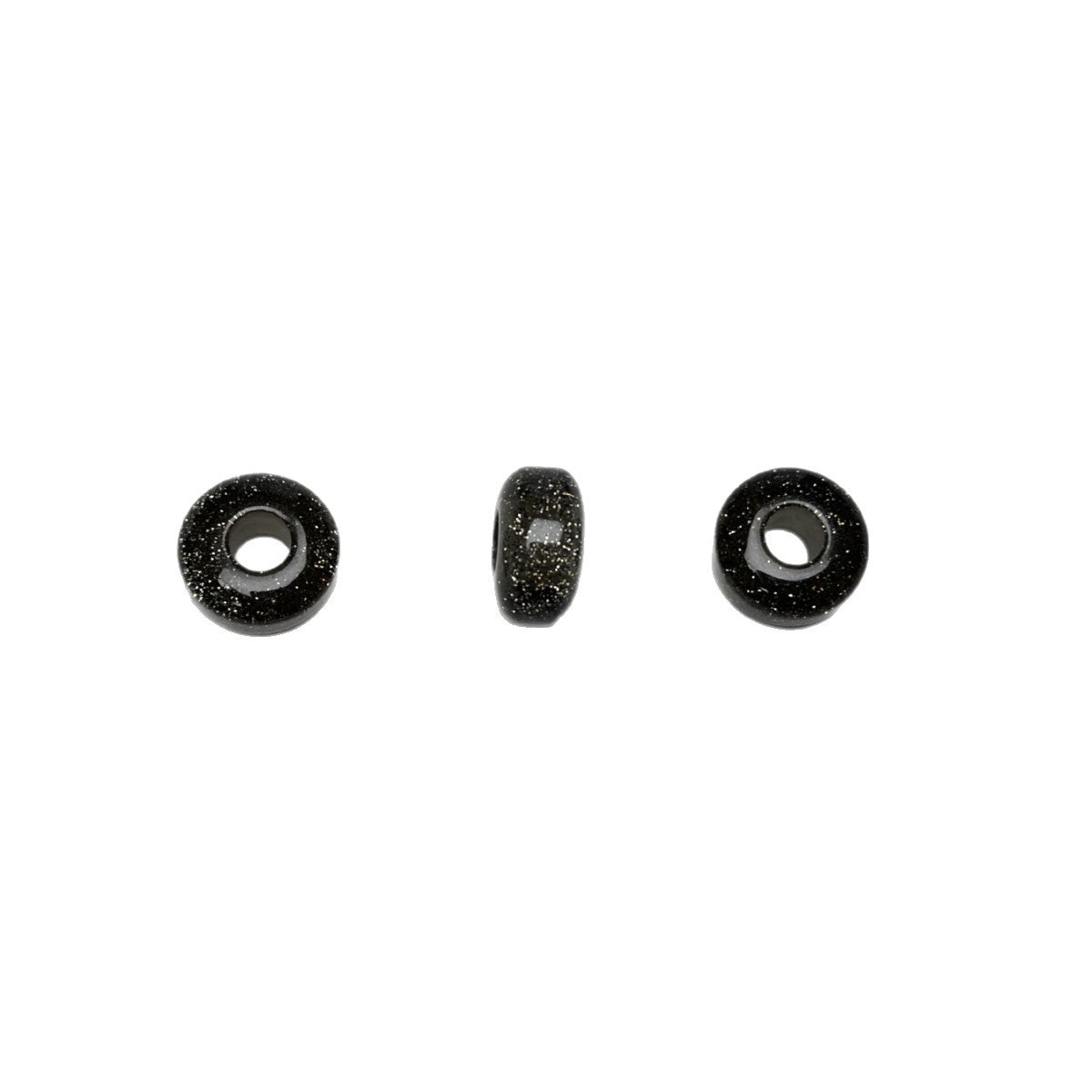 Glitter Resin Donut Spacer Beads 14x7.5mm Hole 5mm 100pcs 5