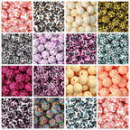 15mm Leopard Pattern Silicone Round Beads 50pcs