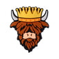 Silicone Focal Beads Highland Cattle Wearing Police Hat Crown 20pcs 19