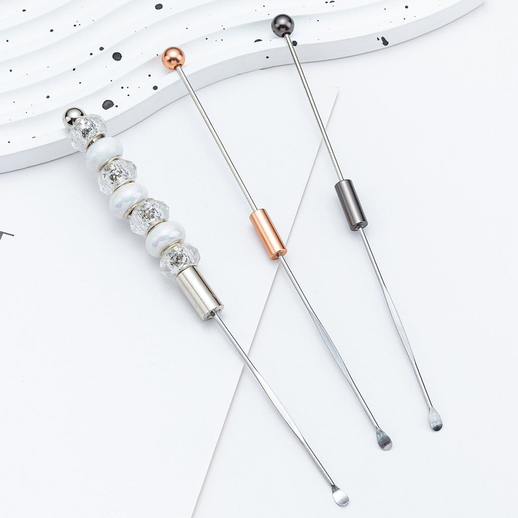 Beadable Metal Ear Picks Plated Finish