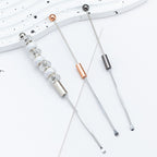 Beadable Metal Ear Picks Plated Finish