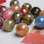 Plated Bubblegum Beads 20mm Vintage Fluid Gilded Marbled 50pcs 2