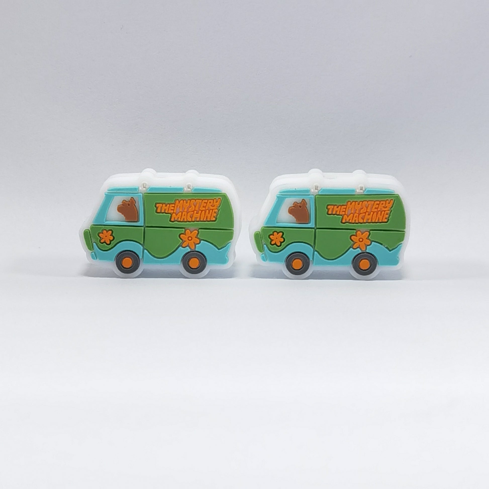 Silicone Focal Beads Robot Car The Mystery Machine Text 20pcs