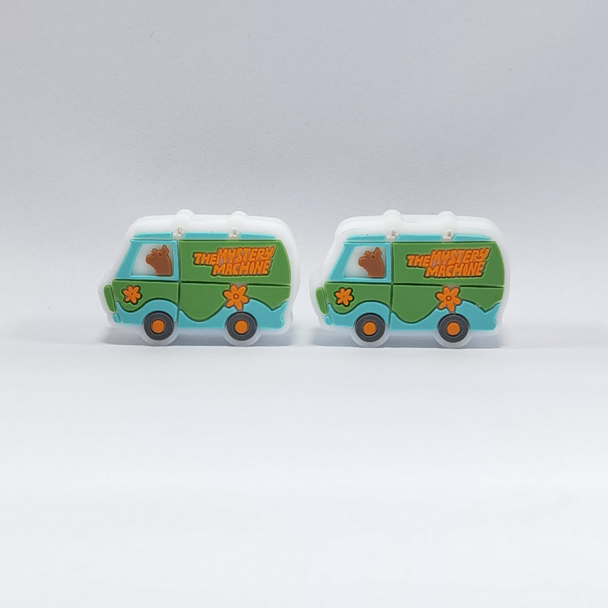 Silicone Focal Beads Robot Car The Mystery Machine Text 20pcs
