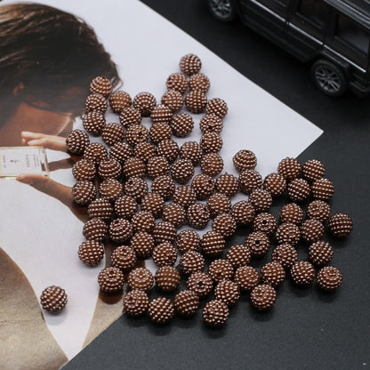 Opaque Bubblegum Beads 20mm Imitation Pearl Waxberry Textured 200pcs 14