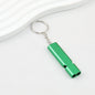 Survival Whistle Keychain Flat Aluminum Alloy Double Tube Self Defense - Green