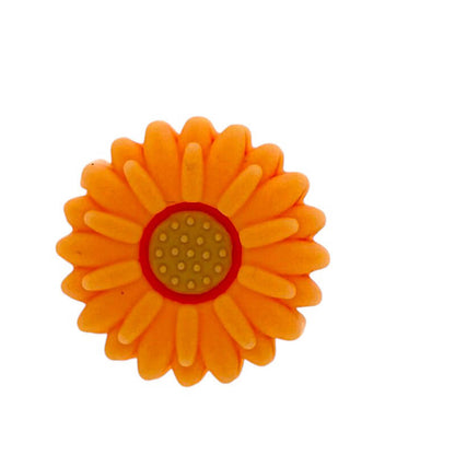 Silicone Focal Beads Daisy Sunflower Rounded Center 20pcs 21