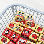 Square Acrylic Beads 14mm Puppy in Tomato Glossy Colors 10pcs 2