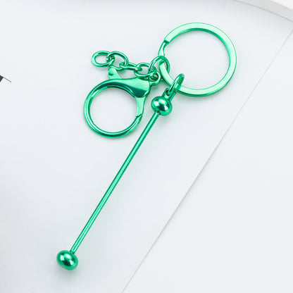 Beadable UV Plating DIY Metal Keychain