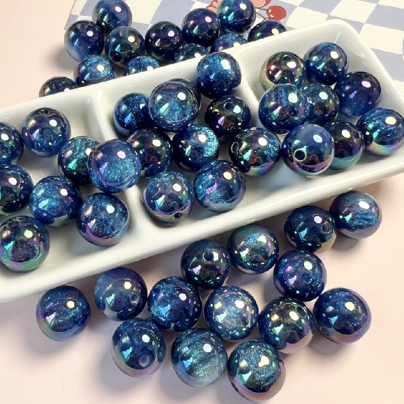 Brilliant Round Acrylic Beads 16mm Glossy Mixed Colors 10pcs 8