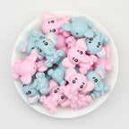 Cute 3D Elephant Silicone Focal Beads 20pcs 2