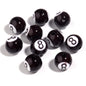 Colored Billiard Ball Round Acrylic Beads 16mm Glossy 10pcs 13
