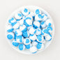 15mm Printed Pattern Silicone Beads Colorful Design 50pcs 7