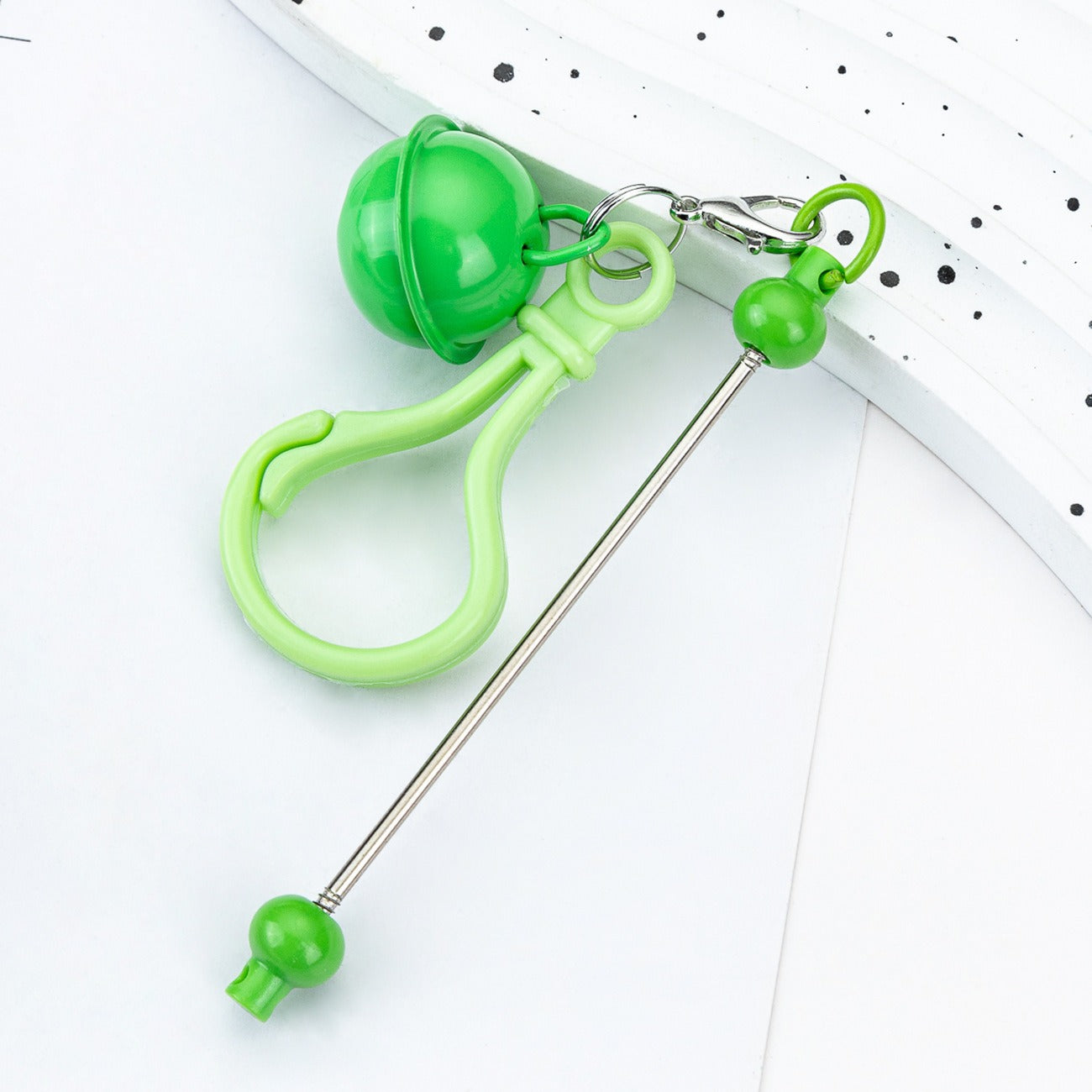 Beadable Bar Keychains With Bells