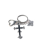 Cross Butterfly Keychain Zinc Alloy Rhinestone Decorative Charm 5