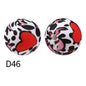 15mm Silicone Beads Rhombus Printed Design 50pcs 56