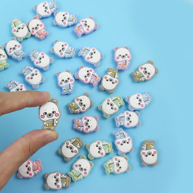 Silicone Focal Beads Panda Accordion Holding Instrument 20pcs 3
