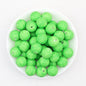15mm Ocean Style Printed Round Silicone Beads Green Blue 50pcs - Green