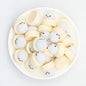 3D Colorful Steamer Glitter Buns Silicone Focal Beads 20pcs 5