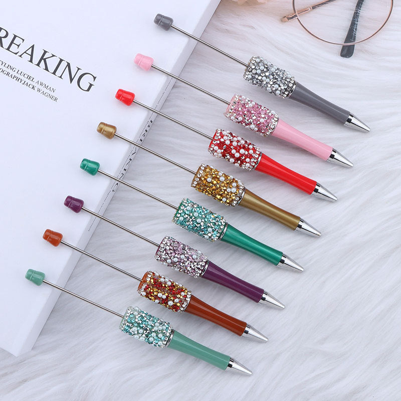 Beadable Pens with Pearl Rhinestone Decorations Colorful 3