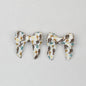 3D Printed Bow Shape Silicone Beads Colorful Pattern 10pcs 6