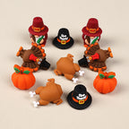 Silicone 3D Focal Beads Thanksgiving Pumpkins Give Thanks Hat 20pcs 2
