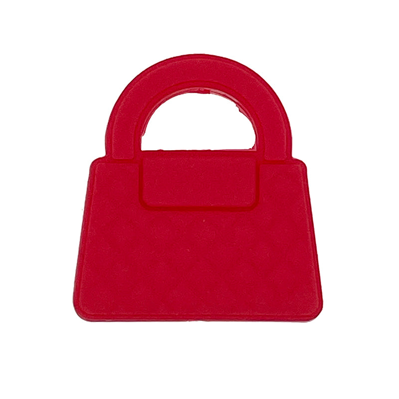Red Handbags Silicone Focal Beads 20pcs