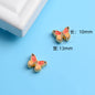 Butterfly Metal Beads 13mm Painted Double-Sided Zinc Alloy 10pcs 3