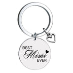 Stainless Steel Heart Keychain Polished Silver Open Charm Family Gift 7