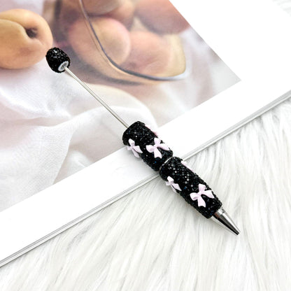 Beadable Pen with Rhinestone Bow Decoration 22