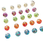 Diamond Round Acrylic Beads 16mm Glossy Faceted Mixed Colors 10pcs 6