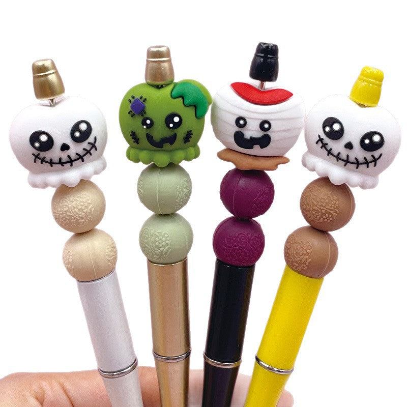 Silicone 3D Halloween Skull and Teeth Apple Focal Beads 20pcs 5