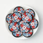 Independence Day Floral Round Silicone Focal Beads 20 pcs
