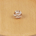 Lampwork Glass Beads Round 12 14mm Dual Color Filigree Glitter 50pcs 5
