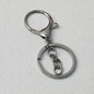 Zinc Alloy Lobster Clasp Keychain Hardware with Split Ring - Silver-Chain Style