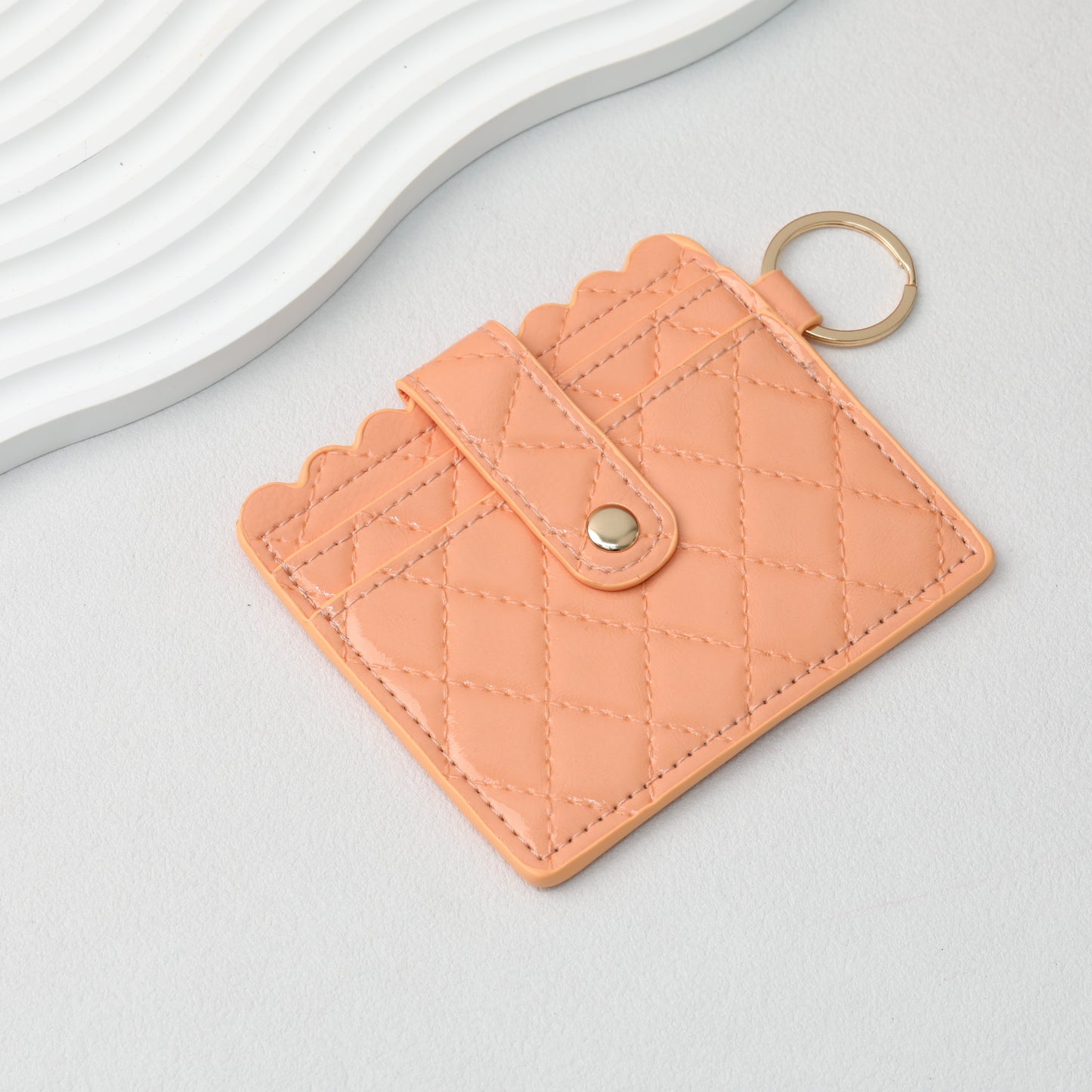 PU Card Holder Keychain Multi Patterned