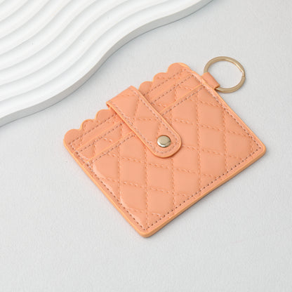 PU Card Holder Keychain Multi Patterned