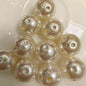 20mm Faux Pearl Golf Ball Bubblegum ABS Plastic Beads 10pcs