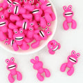 Bright Pink 3D Monster Silicone Focal Beads 20 pcs
