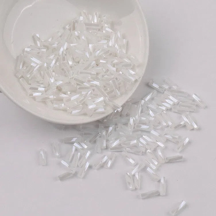 Plating Metallic Color Twisted Bugle Glass Beads 6mm 2500pcs 12
